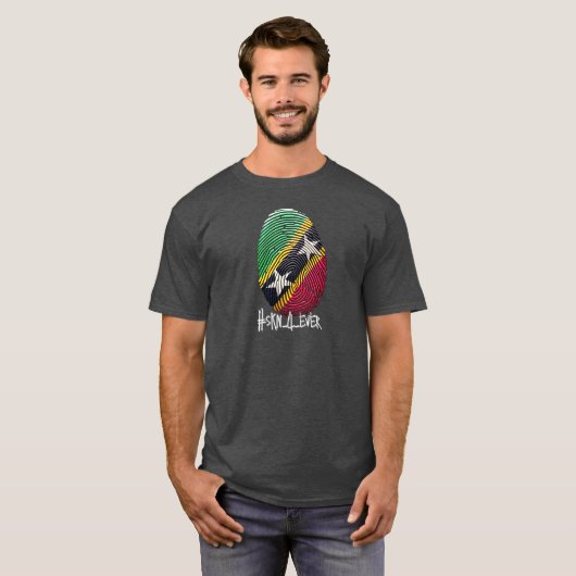 4Ever Thumbprint Mens TShirt - St. Kitts Nevis (Vorne ganz)
