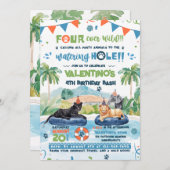 4Ever Wild Animals Pool Party Geburtstag Einladung (Vorne/Hinten)