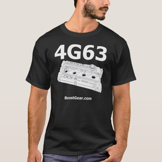 4G63 Shirt - Valvecover Scheinwerfer durch (Vorderseite)