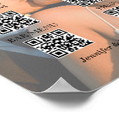 4in1 Zeremonie und Sitzplakette & Bar&menu qr Foto Poster (Ecke)