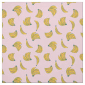 (4in) Coole Bananenbilder im rosa Hintergrund Stoff (Muster)