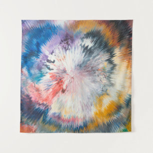 4K Ölmalerei. Farbenfrohe kreative Abstraktion. ab Wandteppich