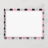 #4Moderne rosa-graue Kreise Rezeptionskarten Postkarte (Rückseite)