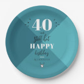 4O und immer noch heiß Pappteller (Vorderseite)