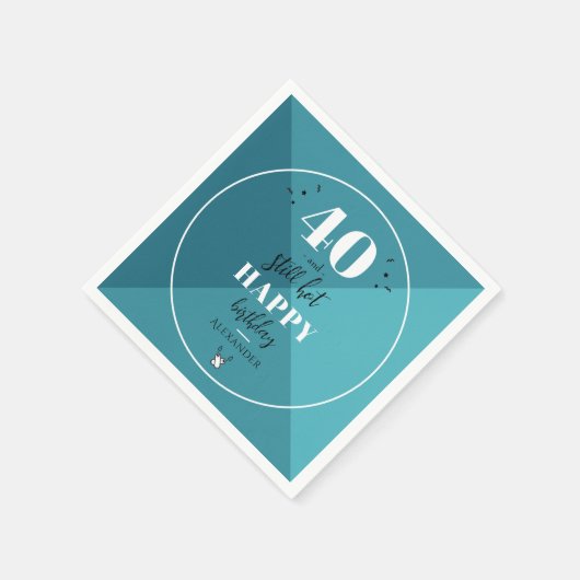 4O und immer noch heiß Serviette (Ecke)