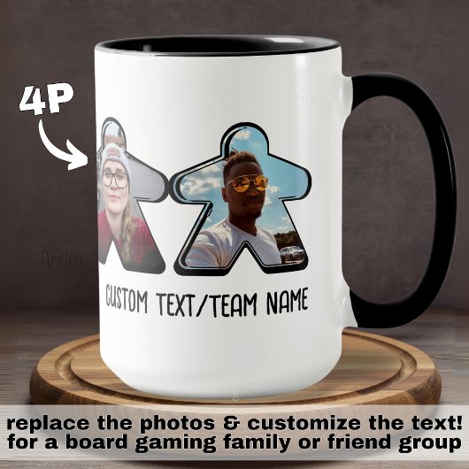 4P Benutzerdefinierte Foto-Mainboard-Game-Gruppe Tasse