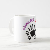 4PAWS_logo1 Kaffeetasse (Vorderseite Links)