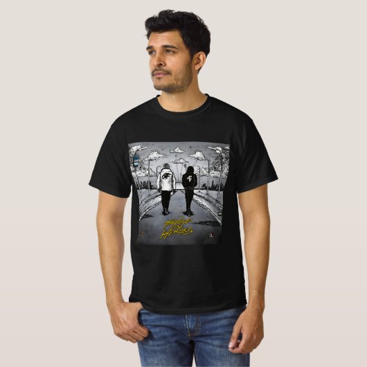 4pf klassisches Schwarz T-Shirt (Vorne ganz)