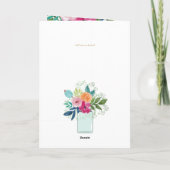 4pg Floral BAPTISM Einladungen - Programm (Rückseite)