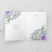 4pg Floral BAPTISM Einladungen - Programm (Innenseite)