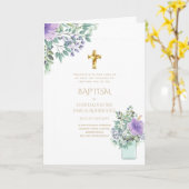 4pg Floral BAPTISM Einladungen - Programm (Gelbe Blume)