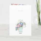 4pg Floral BAPTISM Einladungen - Programm (Rückseite)