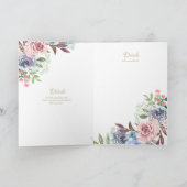 4pg Floral BAPTISM Einladungen - Programm (Innenseite)