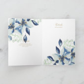 4pg Floral BAPTISM Einladungen - Programm (Innenseite)