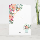 4pg Floral BAPTISM Einladungen - Programm (Rückseite)