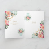 4pg Floral BAPTISM Einladungen - Programm (Innenseite)