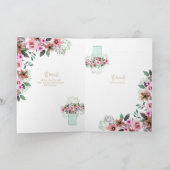 4pg Floral BAPTISM Einladungen - Programm (Innenseite)