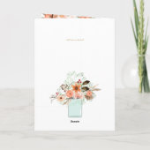 4pg Floral BAPTISM Einladungen - Programm (Rückseite)