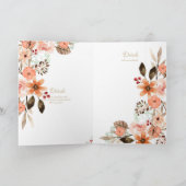 4pg Floral BAPTISM Einladungen - Programm (Innenseite)