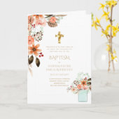 4pg Floral BAPTISM Einladungen - Programm (Gelbe Blume)
