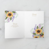 4pg Floral BAPTISM Einladungen - Programm (Innenseite)