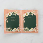 4pg Hispanic Floral Wedding Program Bilingual Chic Karte (Innenseite)