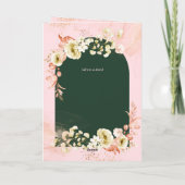 4pg Hispanic Floral Wedding Program Bilingual Chic Karte (Rückseite)