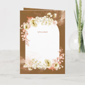 4pg Hispanic Floral Wedding Program Bilingual Chic Karte (Rückseite)