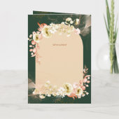 4pg Hispanic Floral Wedding Program Bilingual Chic Karte (Rückseite)