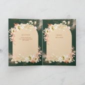 4pg Hispanic Floral Wedding Program Bilingual Chic Karte (Innenseite)