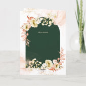 4pg Hispanic Floral Wedding Program Bilingual Chic Karte (Rückseite)