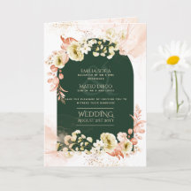 4pg Hispanic Floral Wedding Program Bilingual Chic