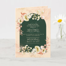 4pg Hispanic Floral Wedding Program Bilingual Chic