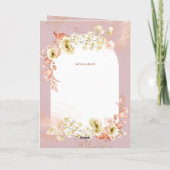 4pg Hispanic Floral Wedding Program Bilingual Chic Karte (Rückseite)