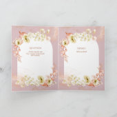 4pg Hispanic Floral Wedding Program Bilingual Chic Karte (Innenseite)