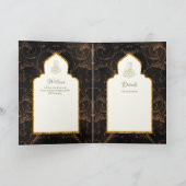 4pg NIKAH WALIMA Invite Gold Verziert islamisch Karte (Innenseite)