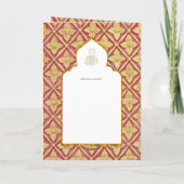 4pg NIKAH WALIMA Invite Red Gold Verziert Karte (Rückseite)