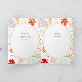 4pg Spanische BODA Einladung Herbstlaub Moderne (Innenseite)