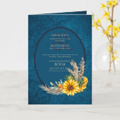 4pg Spanische BODA Einladungen Aquamarin Blaue Son (Gelbe Blume)