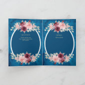 4pg Spanische BODA Einladungen Aquamarin Blue Burg (Innenseite)