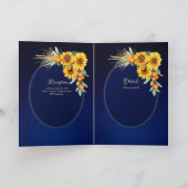 4pg Spanische BODA Einladungen, Blue Sunflowers Au Karte (Innenseite)