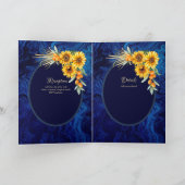 4pg Spanische BODA Einladungen, Blue Sunflowers Au Karte (Innenseite)