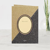 4pg Spanische BODA Einladungen, Gold Black Wedding Karte (Rückseite)