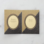 4pg Spanische BODA Einladungen, Gold Black Wedding Karte (Innenseite)