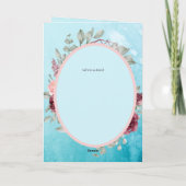 4pg Spanische BODA laden Aquamarines Aqua Blue Bur Karte (Rückseite)