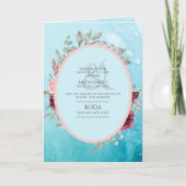 4pg Spanische BODA laden Aquamarines Aqua Blue Bur Karte (Vorderseite)