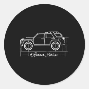 4Runner Nation 5Th Gen 4R Blueprint Runder Aufkleber