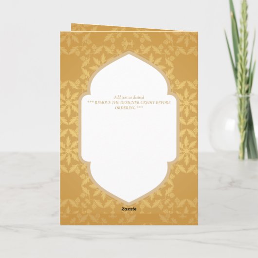 4seitige Gold Verziert WEDING Invite Program Moder Karte (Rückseite)