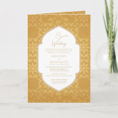 4seitige Gold Verziert WEDING Invite Program Moder Karte (Vorderseite)