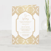4seitige Gold Verziert WEDING Invite Program Moder Karte (Vorderseite)